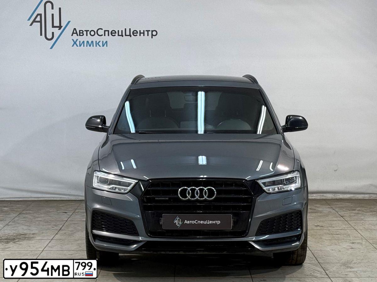Фото автомобиля AUDI Q3, 2018 — госномер У954МВ799. Цвет: ТЕМНО СЕРЫЙ
