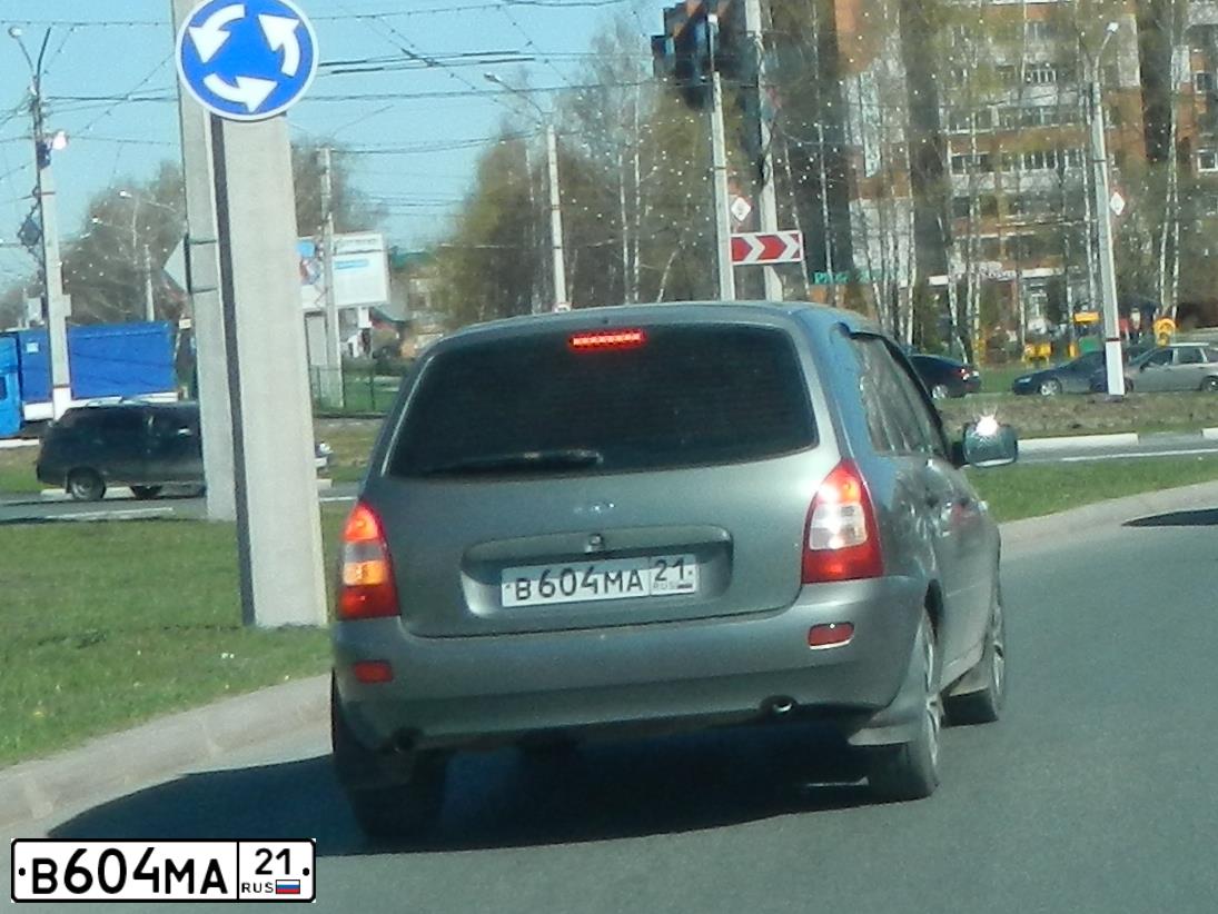 Фото автомобиля LADA 1117 KALINA, 2011 — госномер В604МА21. Цвет: ТЕМНО-СЕРЫЙ МЕТАЛЛИК