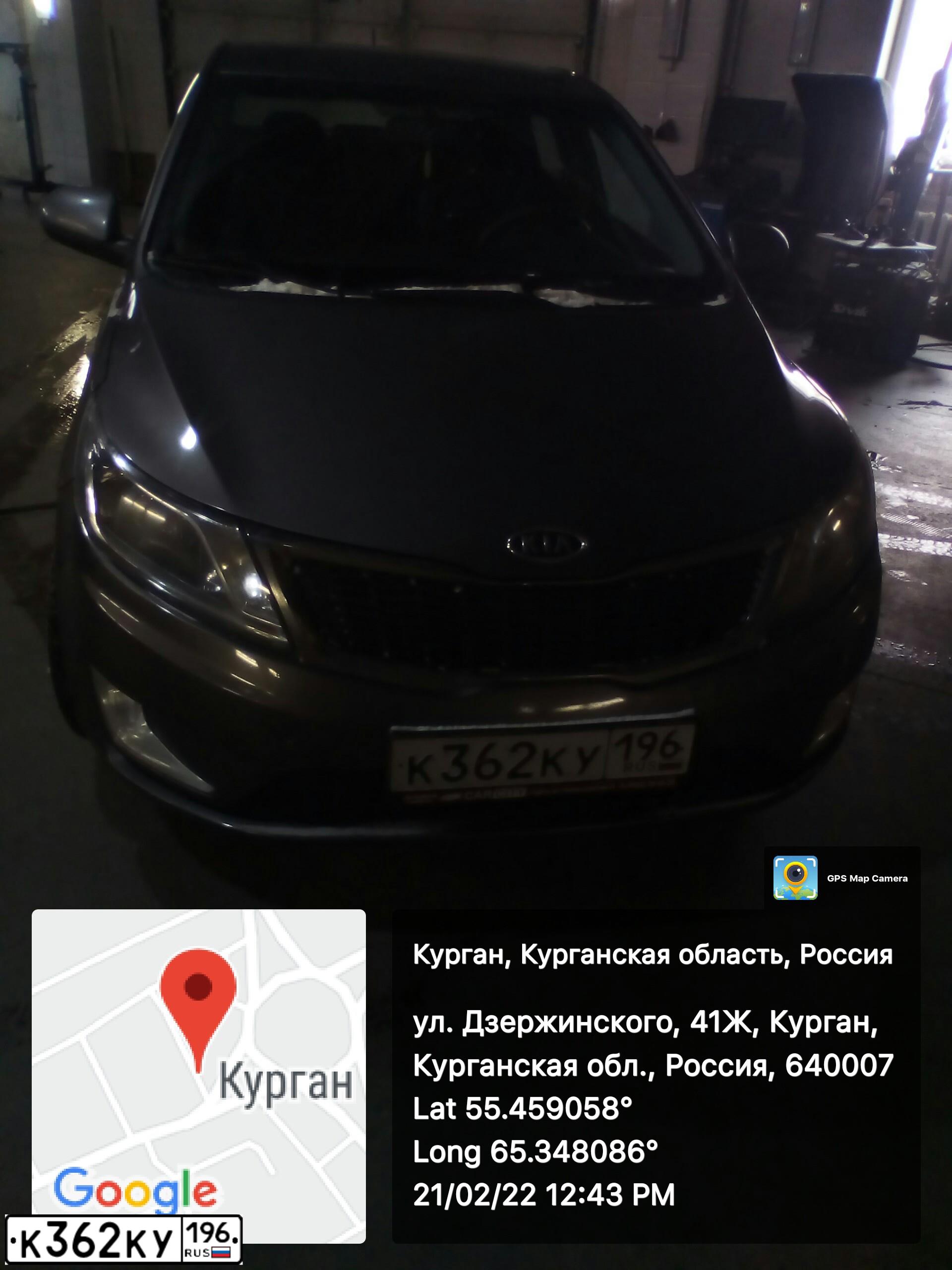 Фото автомобиля KIA RIO, 2012 — госномер В931МУ45. Цвет: СЕРЫЙ