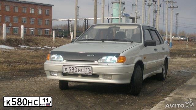 Фото автомобиля LADA 2115 SAMARA, 2004 — госномер К580НС11. Цвет: МОЛОЧНО-БЕЛЫЙ СЕРЕБРИСТЫЙ