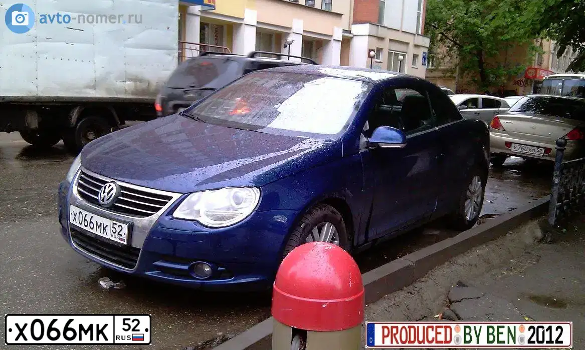 Фото автомобиля VOLKSWAGEN EOS, 2008 — госномер Х066МК52. Цвет: ТЕМНО-СИНИЙ