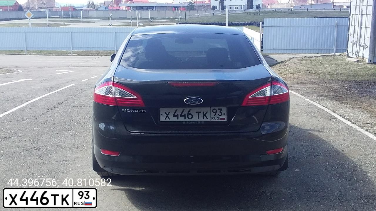 Фото автомобиля FORD MONDEO, 2010 — госномер Х446ТК93. Цвет: ЧЕРНЫЙ