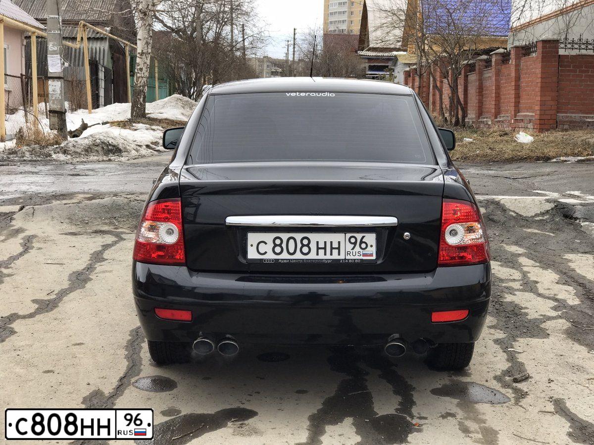 Фото автомобиля LADA 2170 PRIORA, 2011 — госномер В807ОУ186. Цвет: Сине-Черный