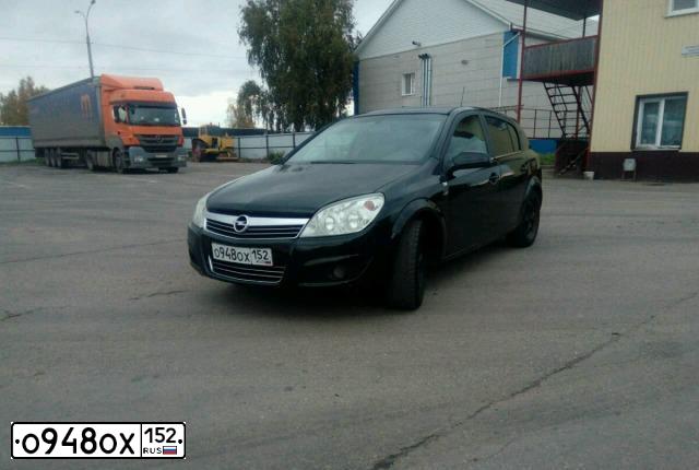 Фото автомобиля OPEL ASTRA, 2007 — госномер У119ВА44. Цвет: ЧЕРНЫЙ