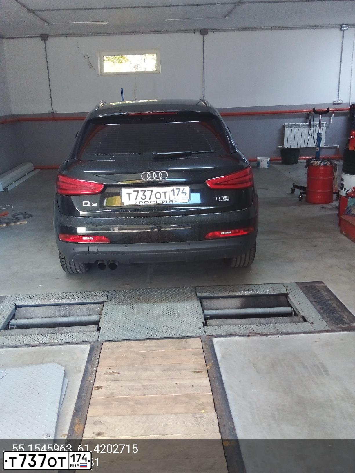 Фото автомобиля AUDI Q3, 2013 — госномер Т737ОТ174. Цвет: ЧЕРНЫЙ