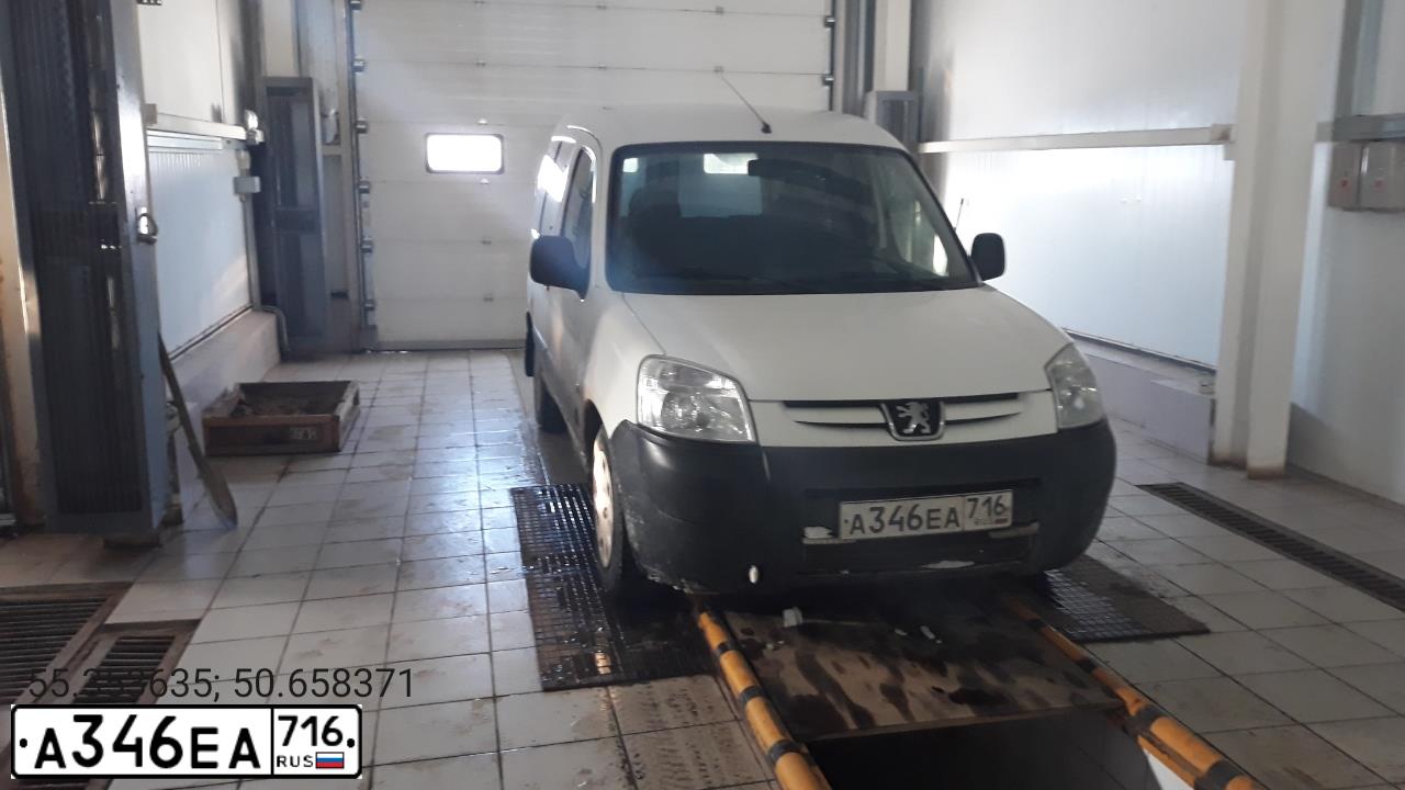 Фото автомобиля PEUGEOT PARTNER, 2008 — госномер А346ЕА716. Цвет: Белый