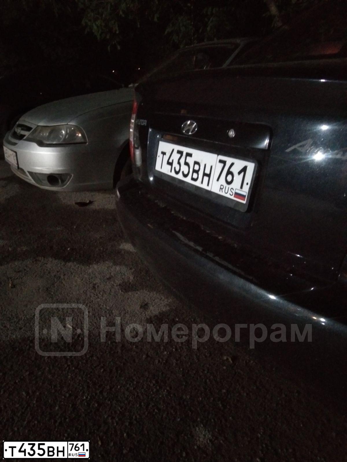 Фото автомобиля TAGAZ ACCENT, 2007 — госномер Т435ВН761. Цвет: ЧЕРНЫЙ