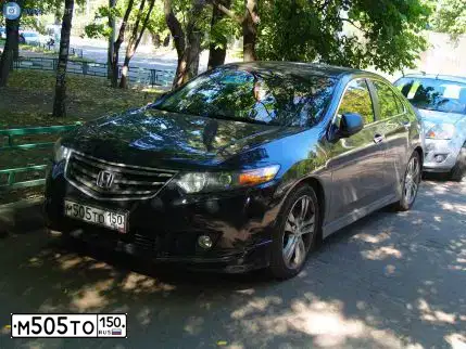 Фото автомобиля HONDA ACCORD, 2008 — госномер М505ТО150. Цвет: ЧЕРНЫЙ