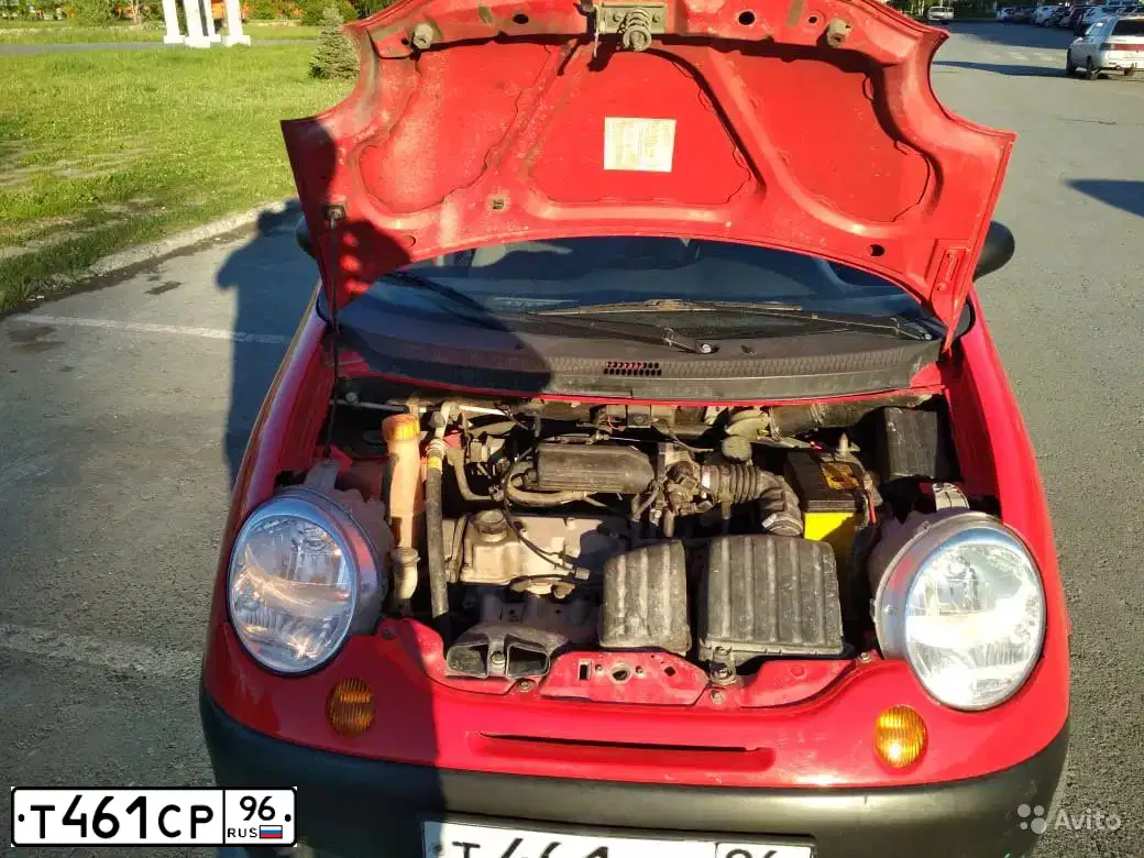 Фото автомобиля DAEWOO MATIZ, 2007 — госномер У141АВ196. Цвет: Красный