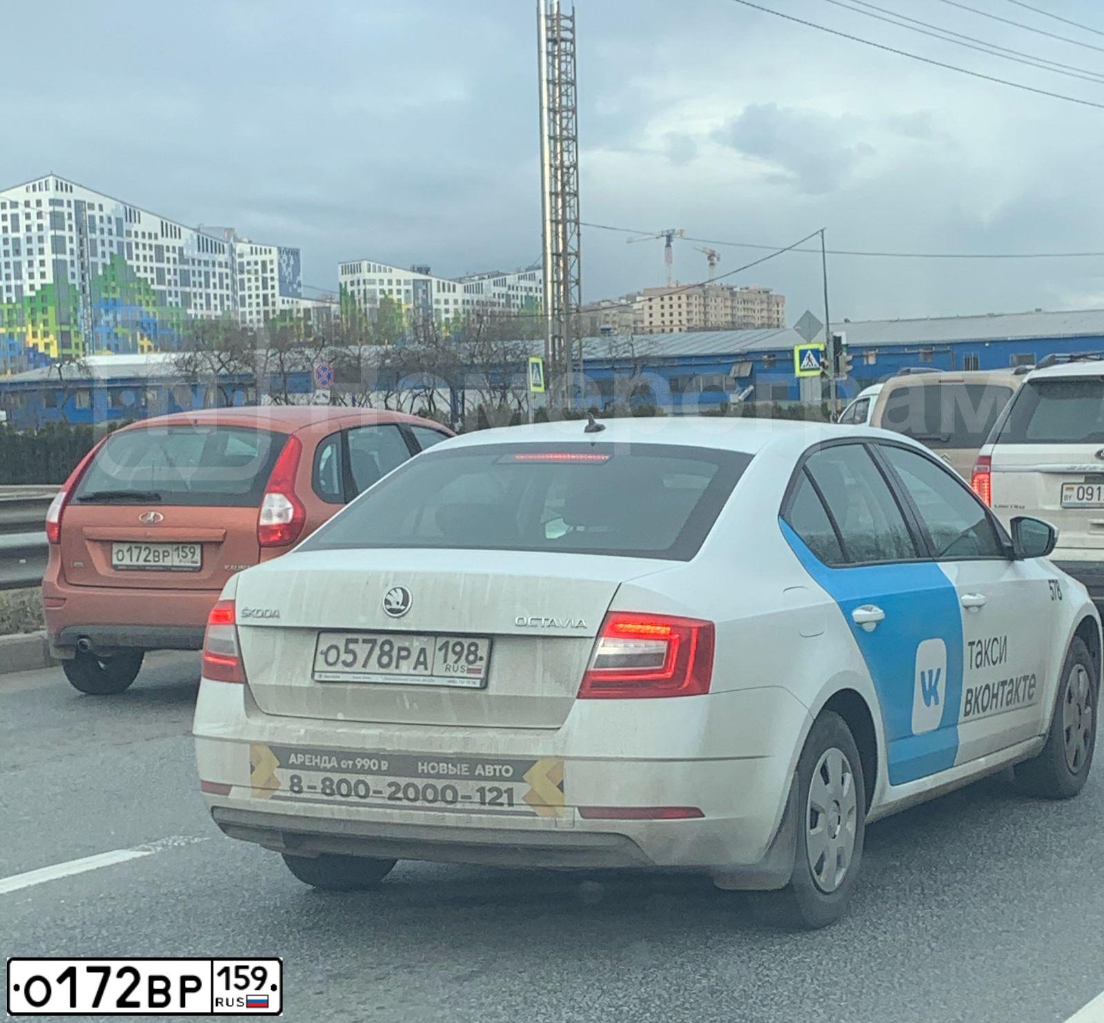 Фото автомобиля LADA 2192 KALINA, 2013 — госномер О786НР178. Цвет: Оранжевый