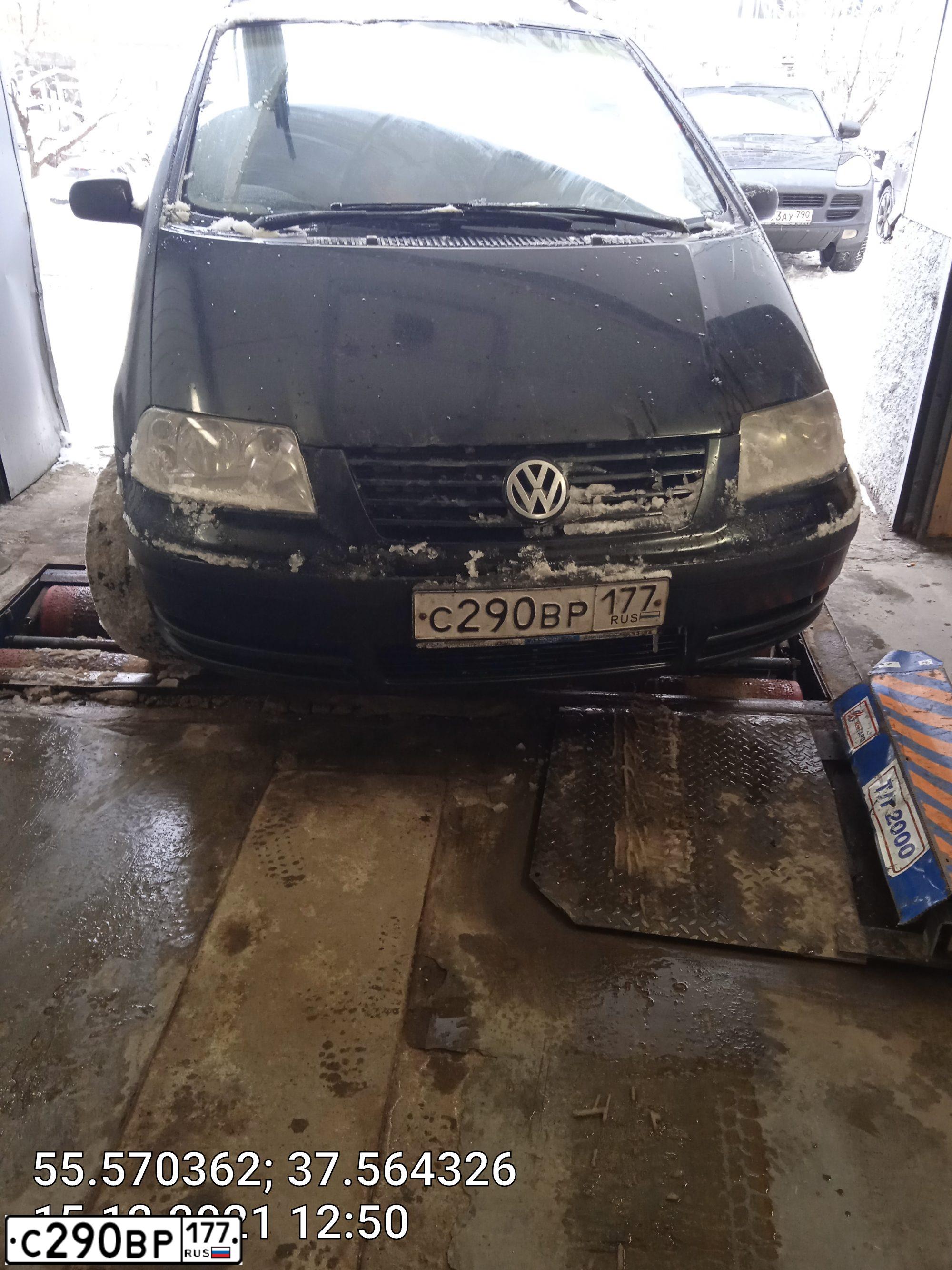 Фото автомобиля VOLKSWAGEN SHARAN, 2002 — госномер С290ВР177. Цвет: ЧЕРНЫЙ