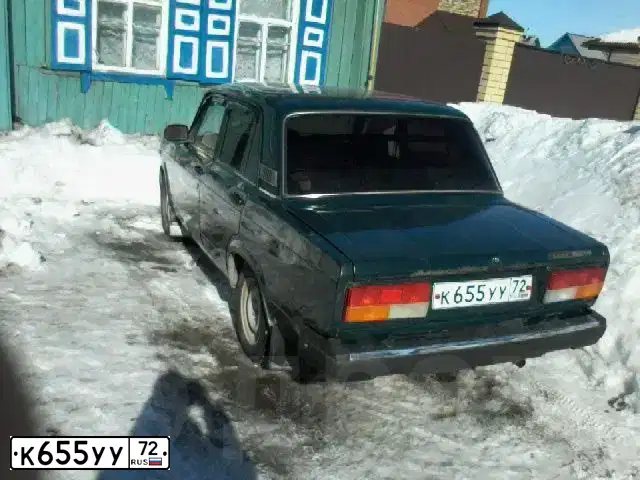 Фото автомобиля LADA 2107, 2008 — госномер К655УУ72. Цвет: ТЕМНО-ЗЕЛЕНЫЙ