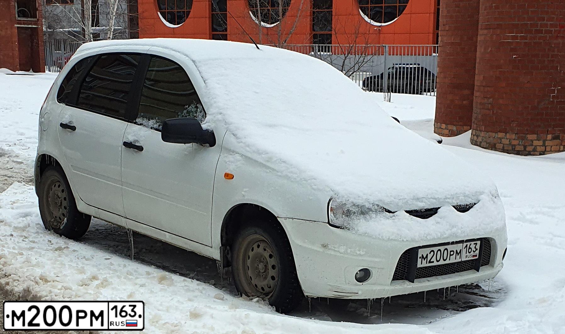 Фото автомобиля LADA 1119 KALINA, 2012 — госномер У565МВ163. Цвет: Белый