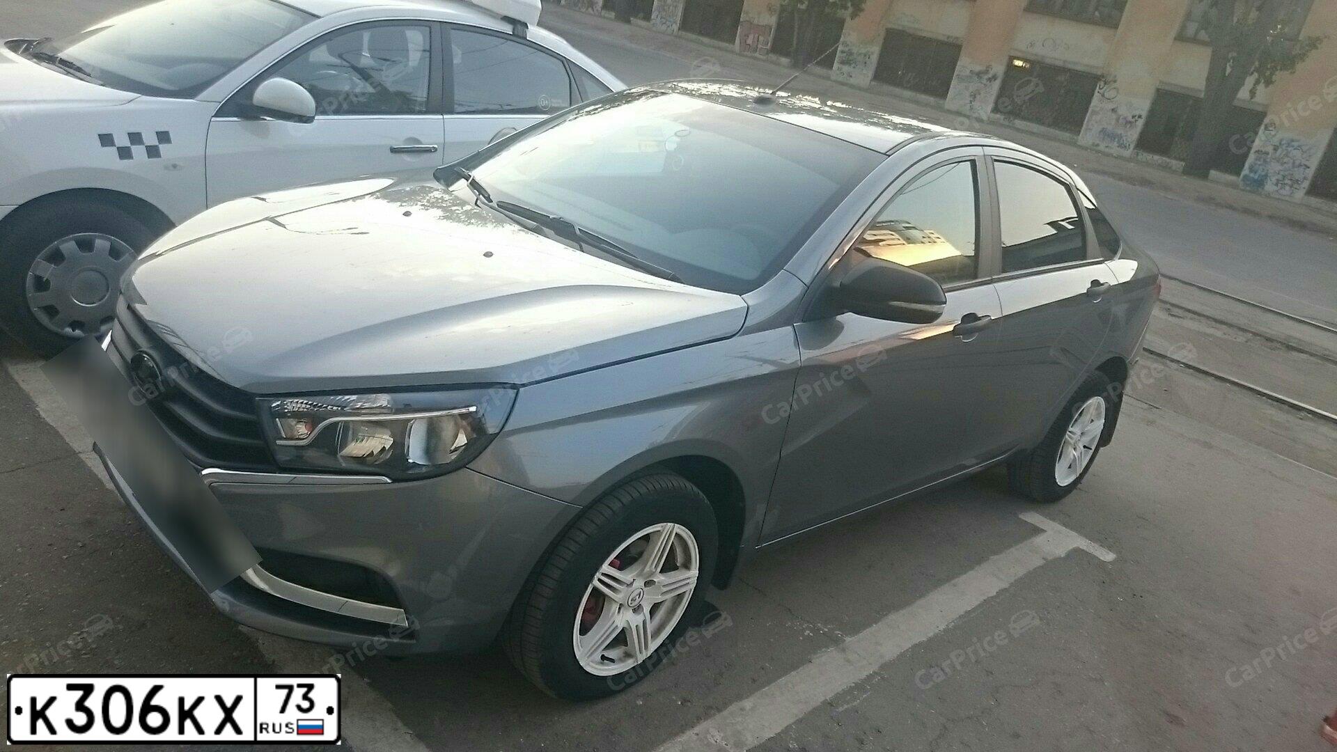 Фото автомобиля LADA VESTA, 2016 — госномер К306КХ73. Цвет: СЕРЫЙ