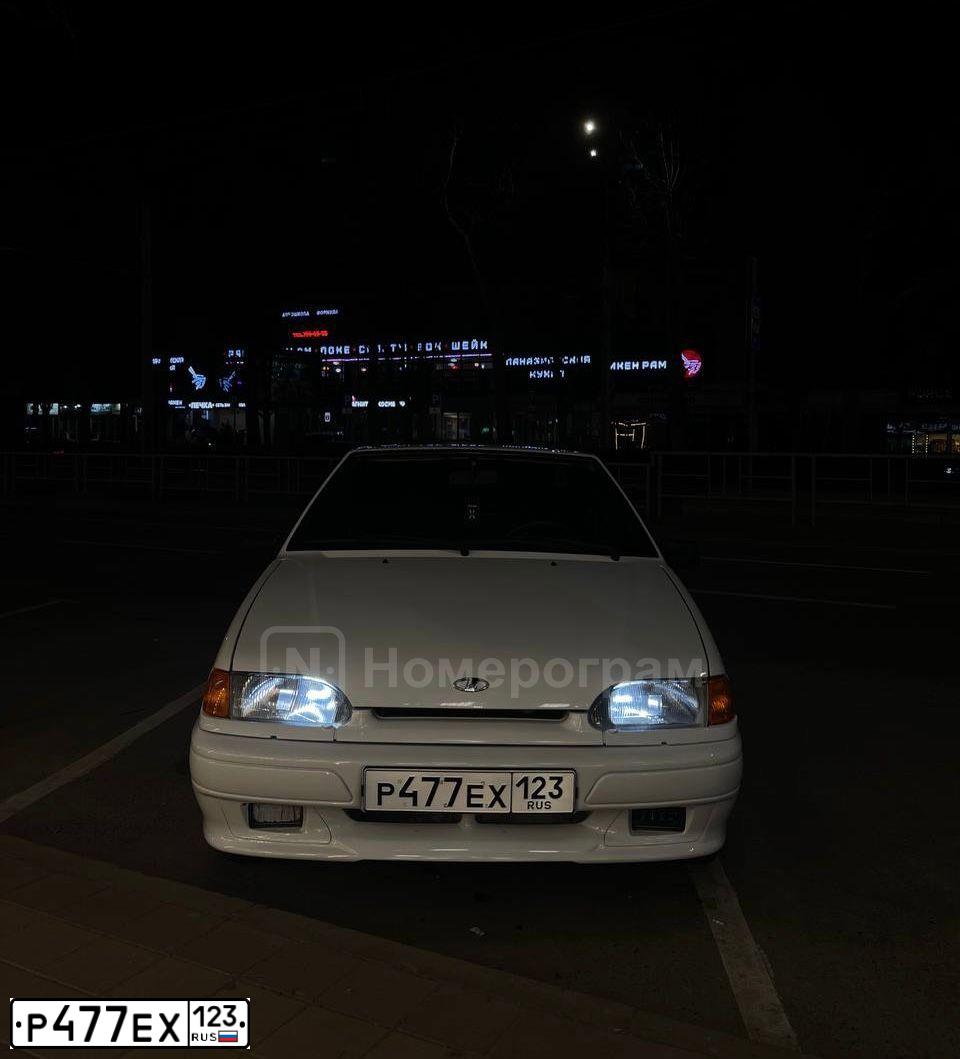 Фото автомобиля LADA 2114 SAMARA, 2011 — госномер Р477ЕХ123. Цвет: Белый