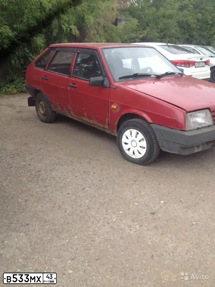 Фото автомобиля LADA 2109 SAMARA, 1993 — госномер Р545КУ43. Цвет: ВИШНЕВЫЙ