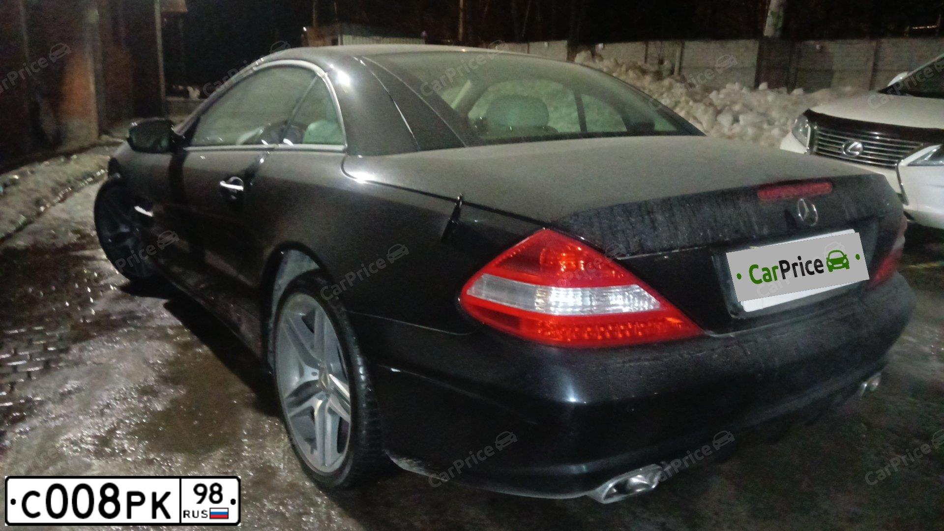 Фото автомобиля MERCEDES SL500, 2008 — госномер С195ОА198. Цвет: ЧЕРНЫЙ