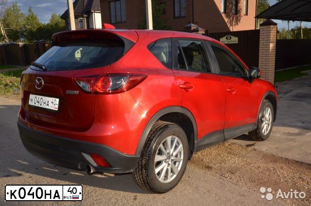 Фото автомобиля MAZDA CX-5, 2018 — госномер Р590ТХ40. Цвет: КРАСНЫЙ