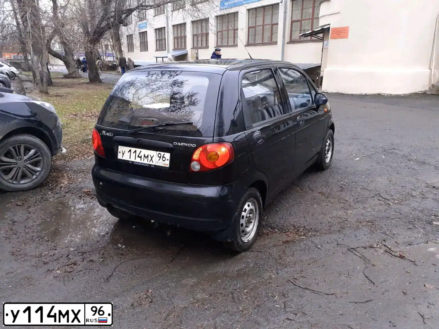 Фото автомобиля DAEWOO MATIZ, 2009 — госномер У114МХ96. Цвет: ЧЕРНЫЙ