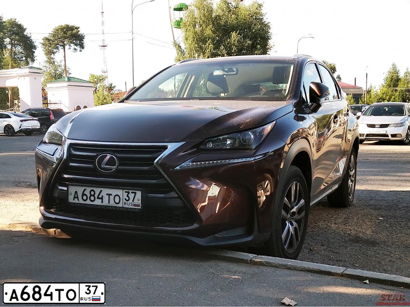 Фото автомобиля LEXUS NX, 2017 — госномер А684ТО37. Цвет: Коричневый