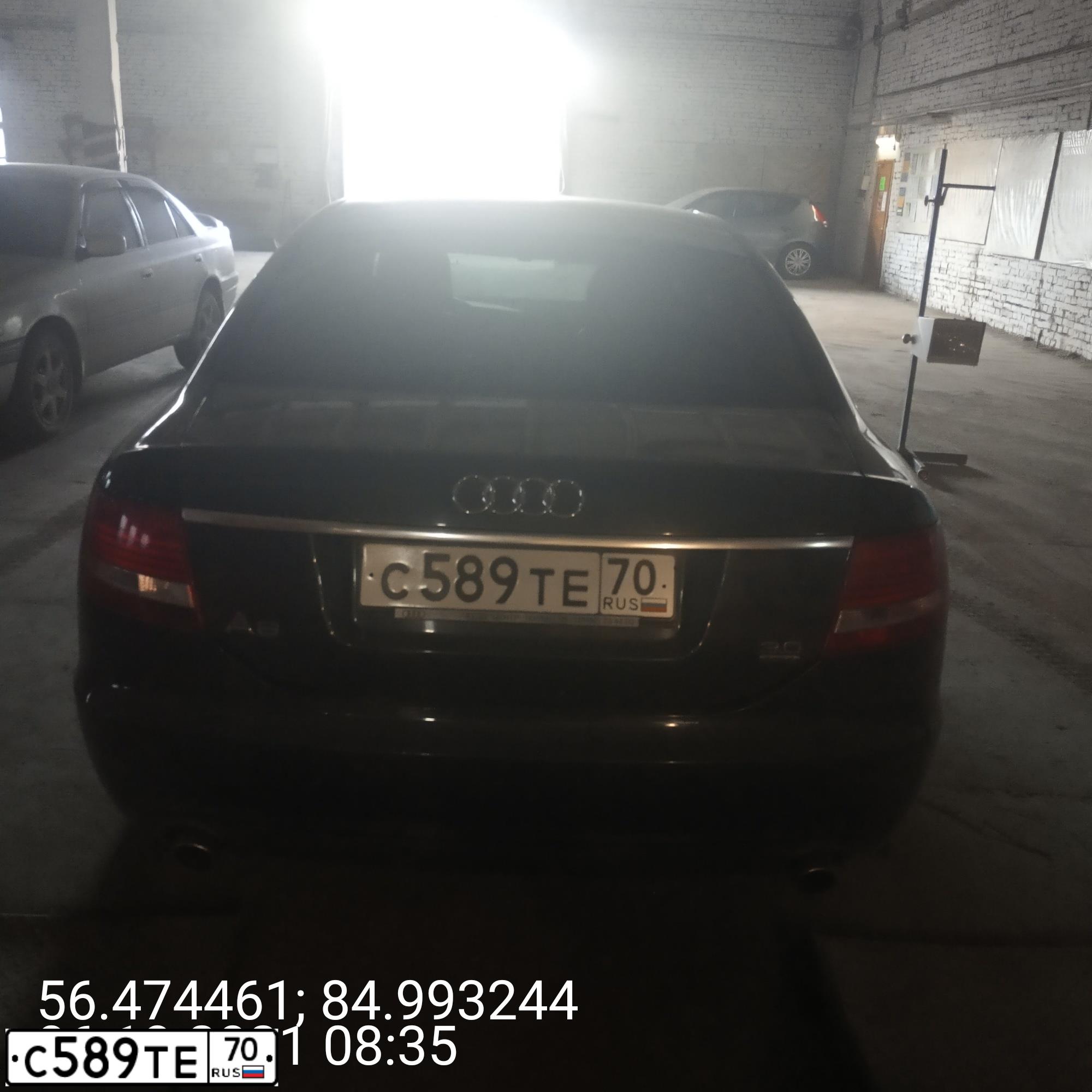 Фото автомобиля AUDI A6, 2004 — госномер С589ТЕ70. Цвет: ЧЕРНЫЙ