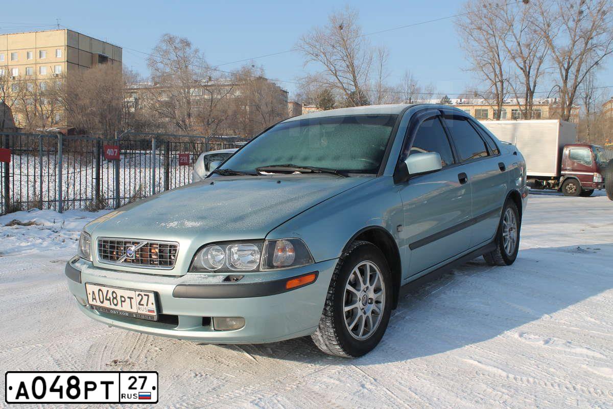 Фото автомобиля VOLVO S40, 2004 — госномер А048РТ27. Цвет: СЕРО-ГОЛУБОЙ