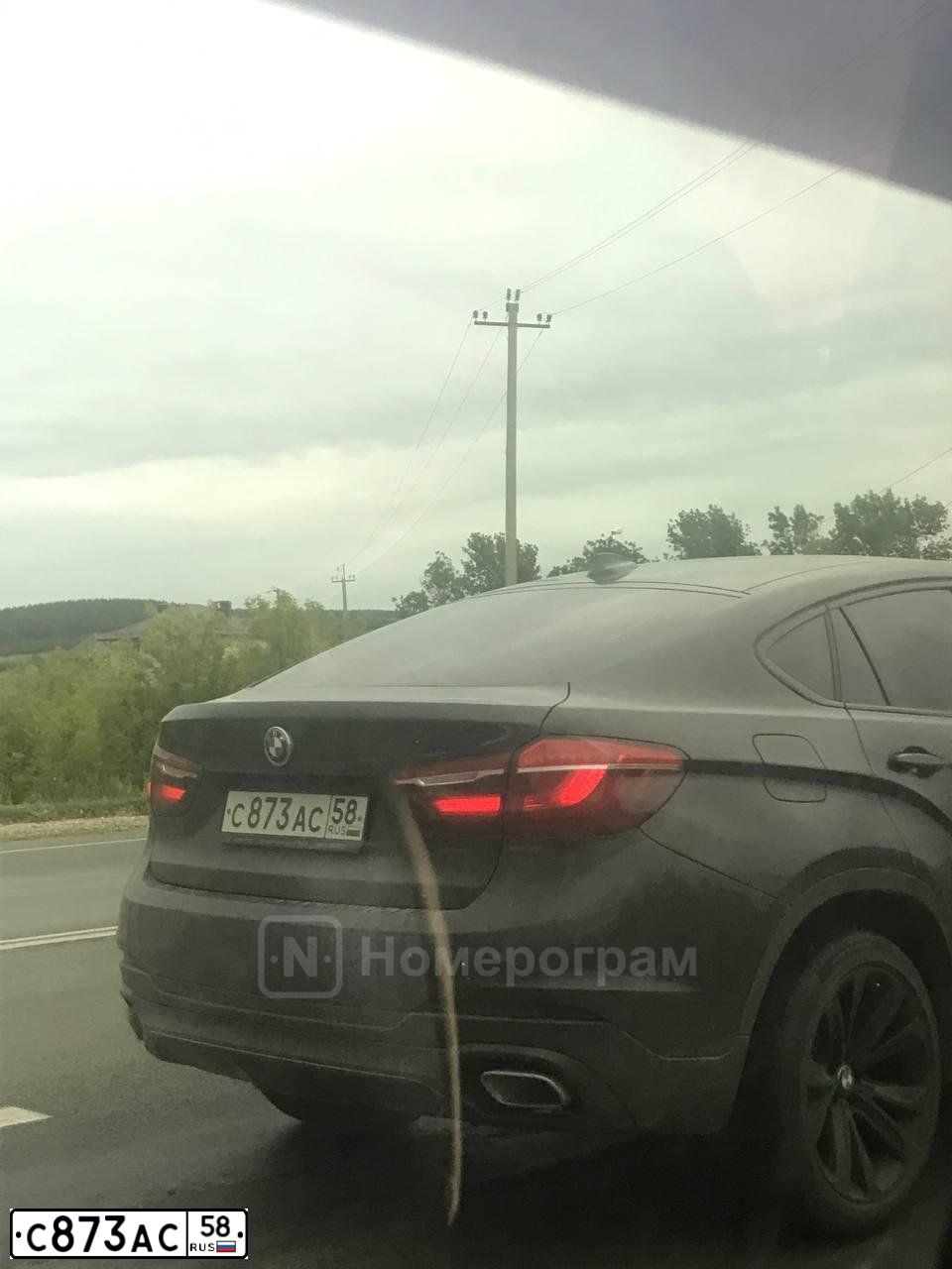 Фото автомобиля BMW X6, 2015 — госномер С873АС58. Цвет: ЧЕРНЫЙ