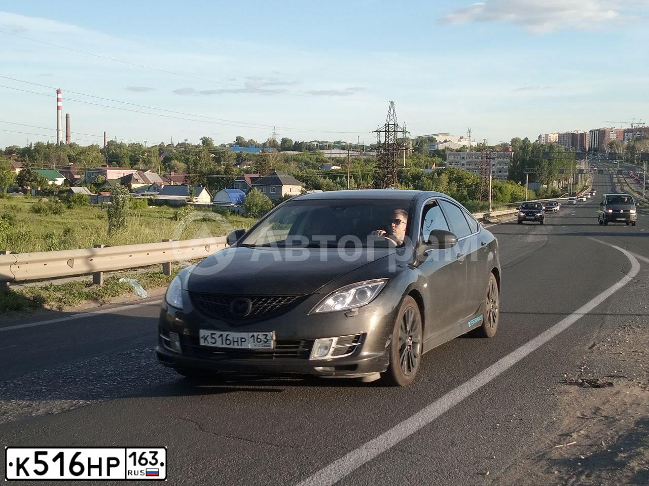 Фото автомобиля MAZDA 6, 2008 — госномер Н692АА763. Цвет: ЧЕРНЫЙ
