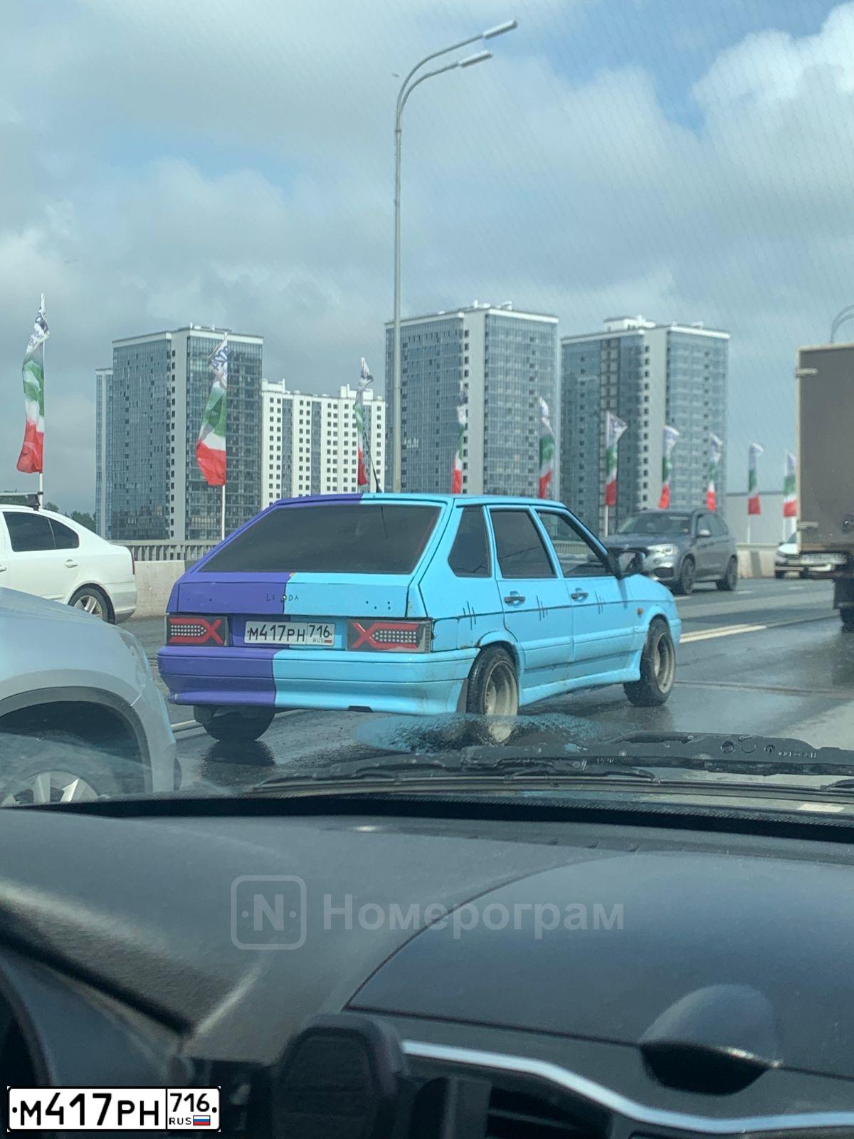 Фото автомобиля LADA 2114 SAMARA, 2004 — госномер М417РН716. Цвет: ФИОЛЕТОВЫЙ