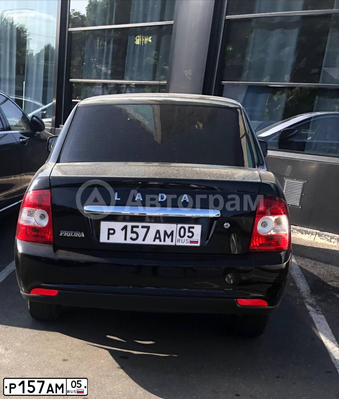 Фото автомобиля LADA 2170 PRIORA, 2016 — госномер Р157АМ05. Цвет: ЧЕРНЫЙ