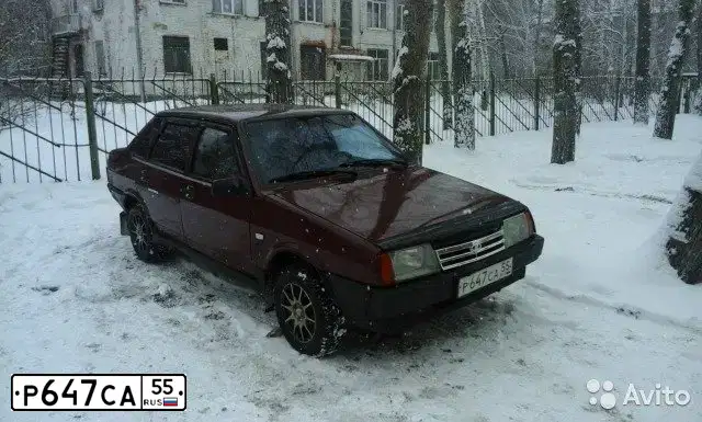 Фото автомобиля LADA 2109 SAMARA, 2001 — госномер Р647СА55. Цвет: ТЕМНО-КРАСНЫЙ