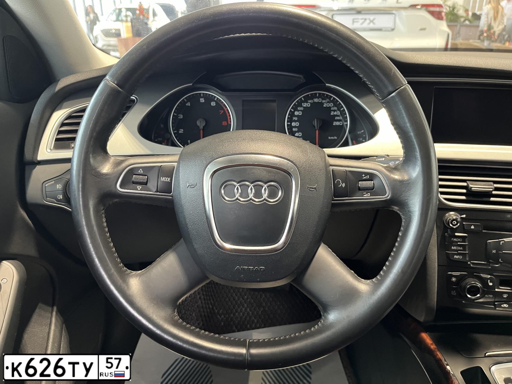 Фото автомобиля AUDI A4, 2011 — госномер К626ТУ57. Цвет: Серо-Синий