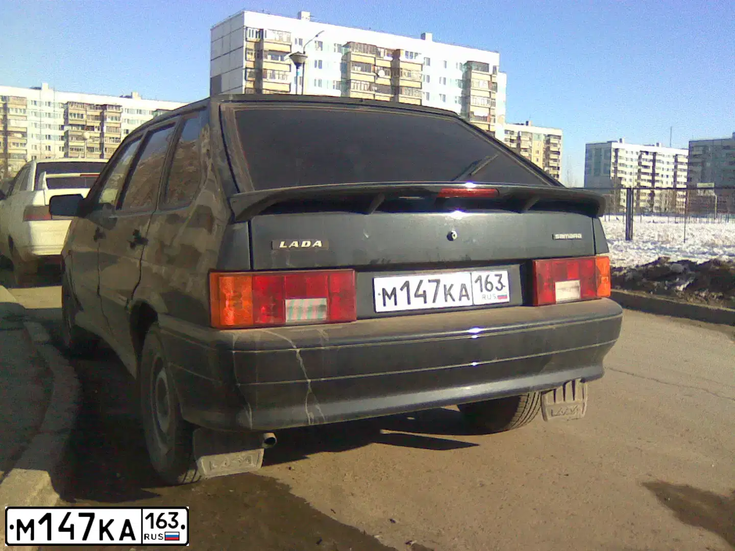 Фото автомобиля LADA 2114 SAMARA, 2008 — госномер М147КА163. Цвет: ГРАФИТОВЫЙ МЕТАЛЛИК