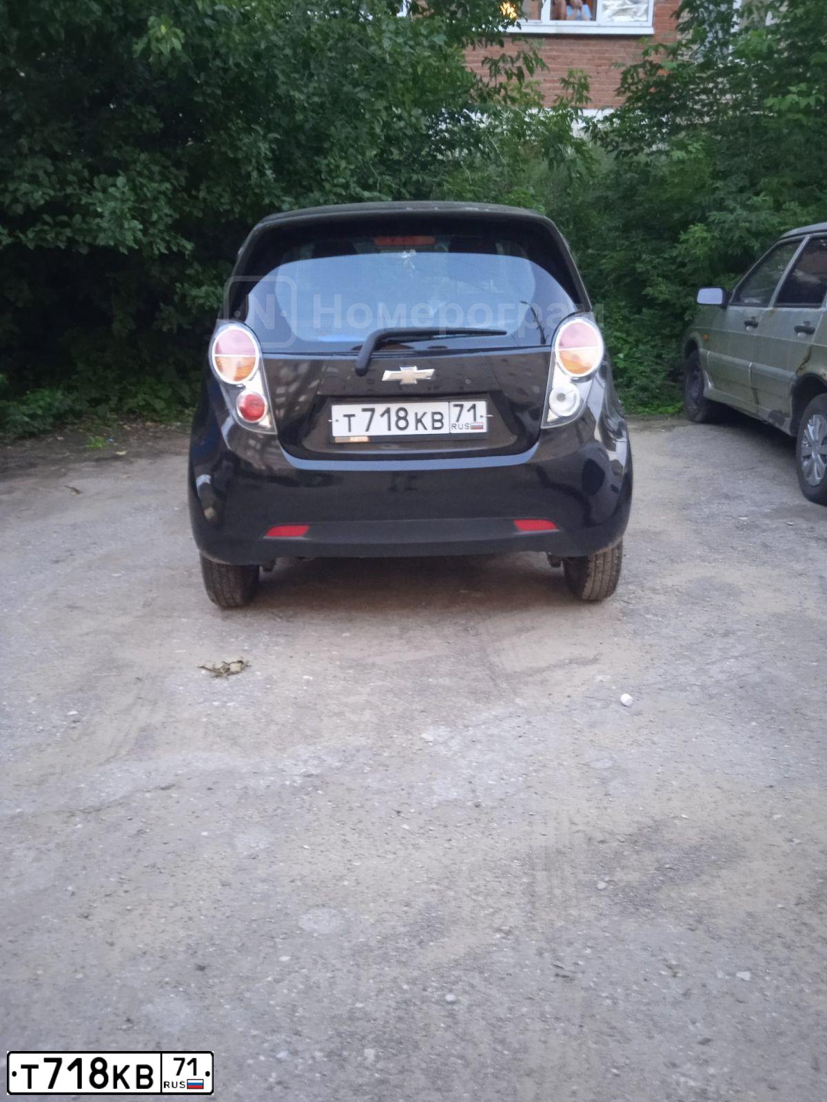 Фото автомобиля CHEVROLET SPARK, 2011 — госномер М091НН71. Цвет: ЧЕРНЫЙ