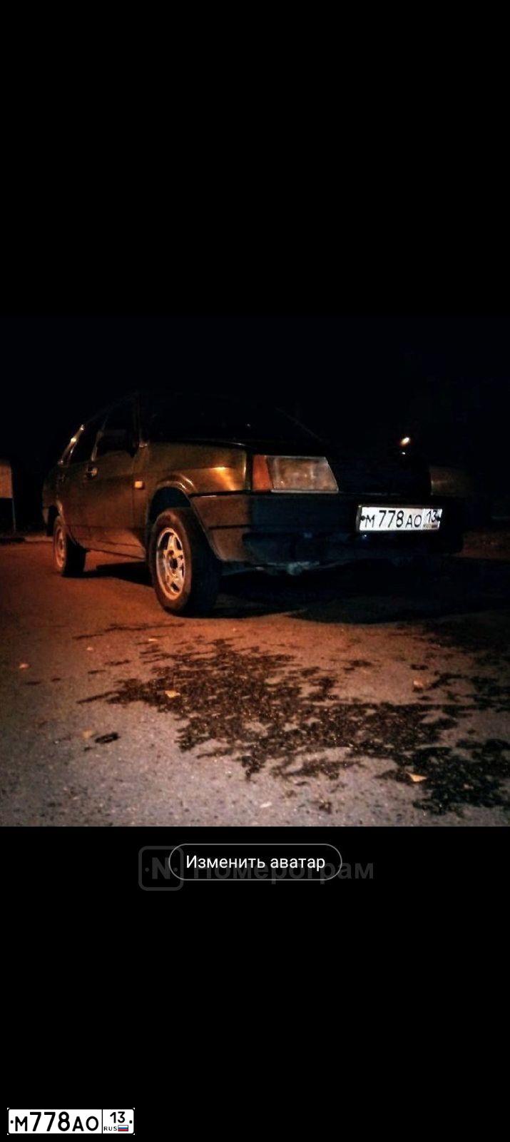 Фото автомобиля LADA 2109 SAMARA, 2000 — госномер М778АО13. Цвет: ЯРКО-ЗЕЛЕНЫЙ