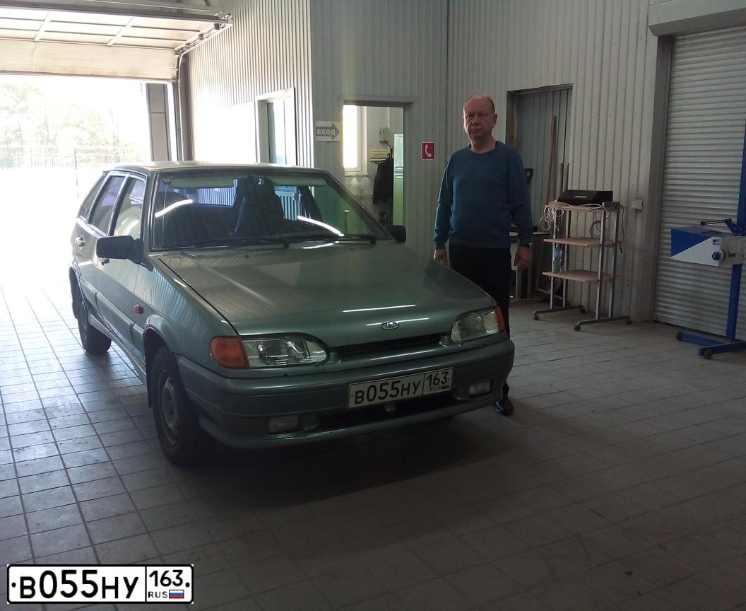 Фото автомобиля ВАЗ 21144 LADA SAMARA, 2007 — госномер Н860РР15. Цвет: СРЕДНИЙ СЕРО-ЗЕЛЕНЫЙ МЕТ.