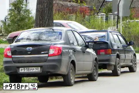 Фото автомобиля DATSUN ON-DO, 2014 — госномер Р918РР40. Цвет: ЧЕРНЫЙ