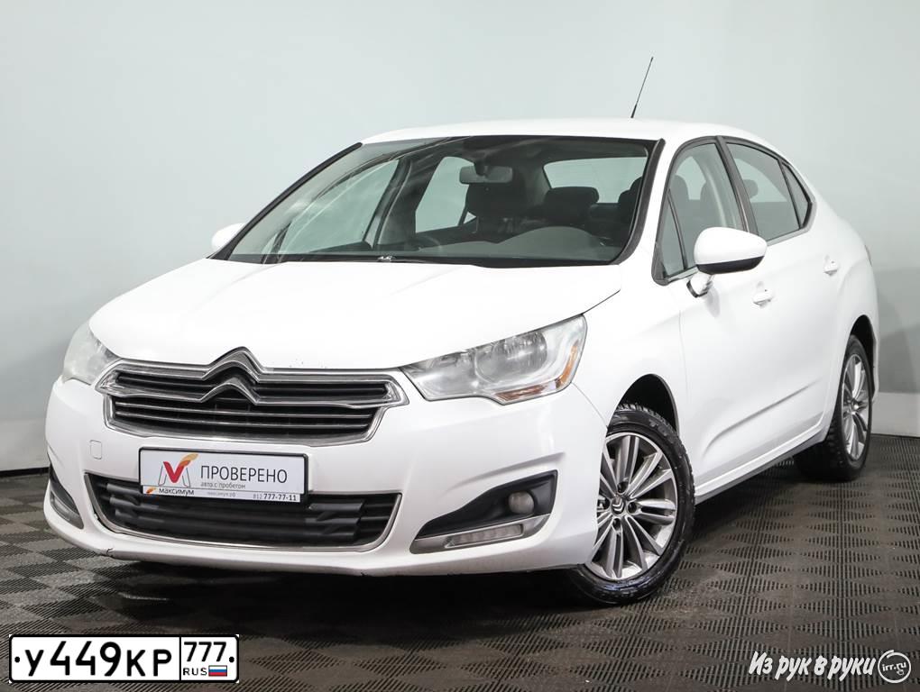 Фото автомобиля CITROEN C4, 2014 — госномер К524УМ797. Цвет: Белый