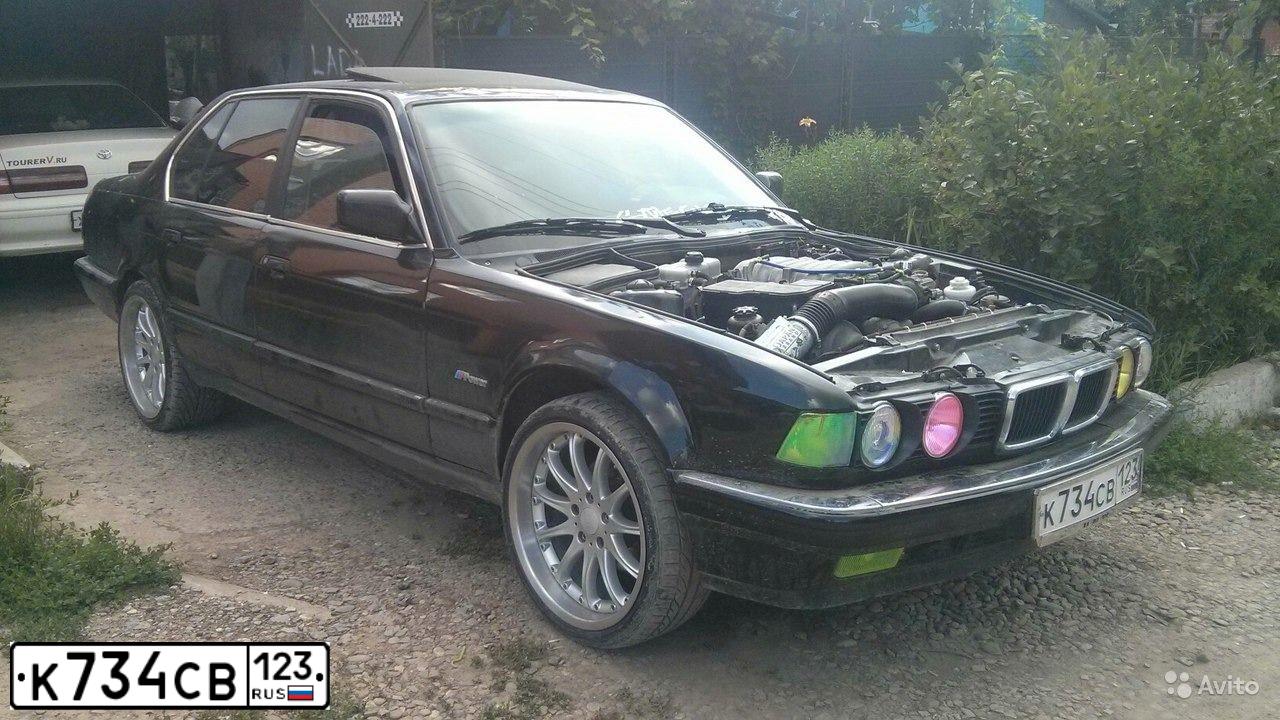 Фото автомобиля BMW SERIE 7, 1988 — госномер К734СВ123. Цвет: ЧЕРНЫЙ