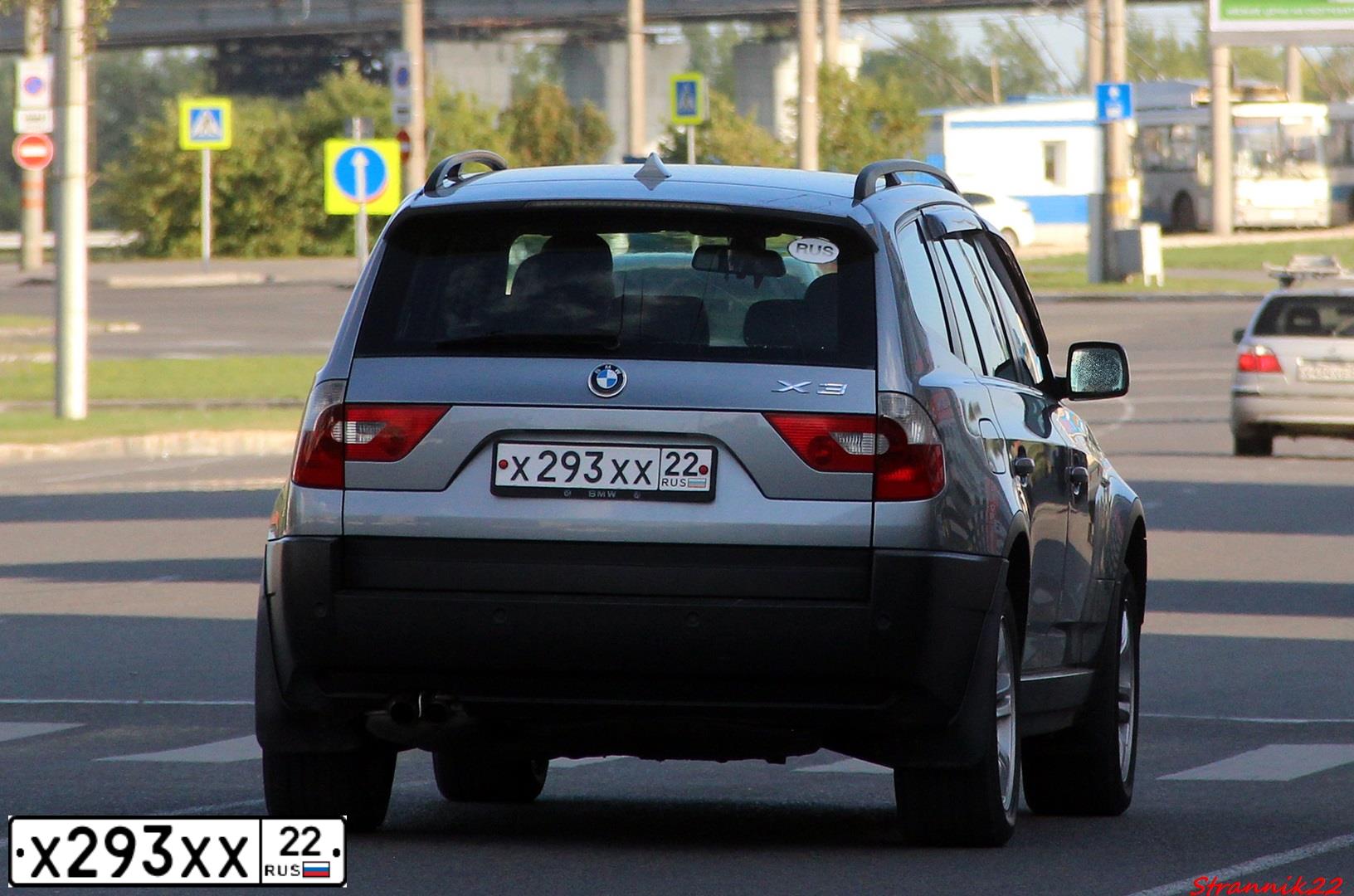 Фото автомобиля BMW X3, 2004 — госномер Х293ХХ22. Цвет: СЕРЫЙ