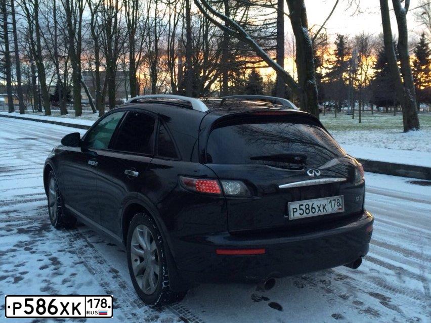 Фото автомобиля INFINITI FX35, 2007 — госномер Р307МС82. Цвет: ЧЕРНЫЙ