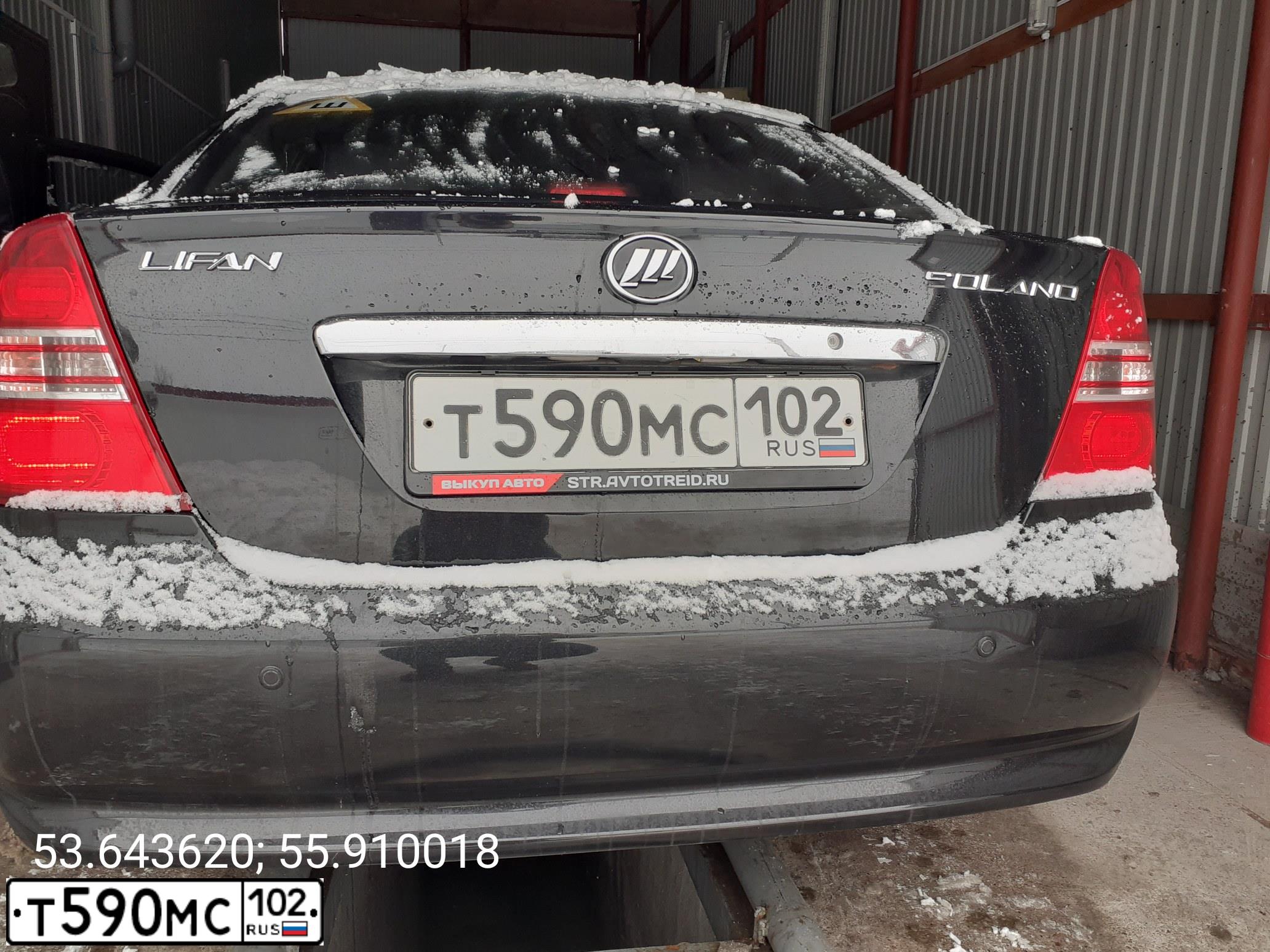 Фото автомобиля LIFAN SOLANO, 2011 — госномер Е403КУ702. Цвет: ЧЕРНЫЙ