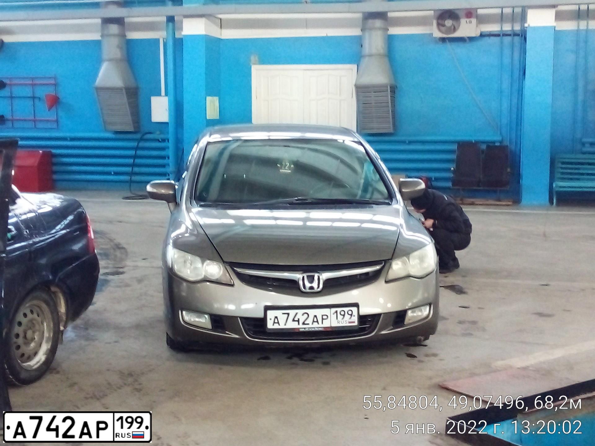 Фото автомобиля HONDA CIVIC, 2007 — госномер С491СМ716. Цвет: СЕРЫЙ