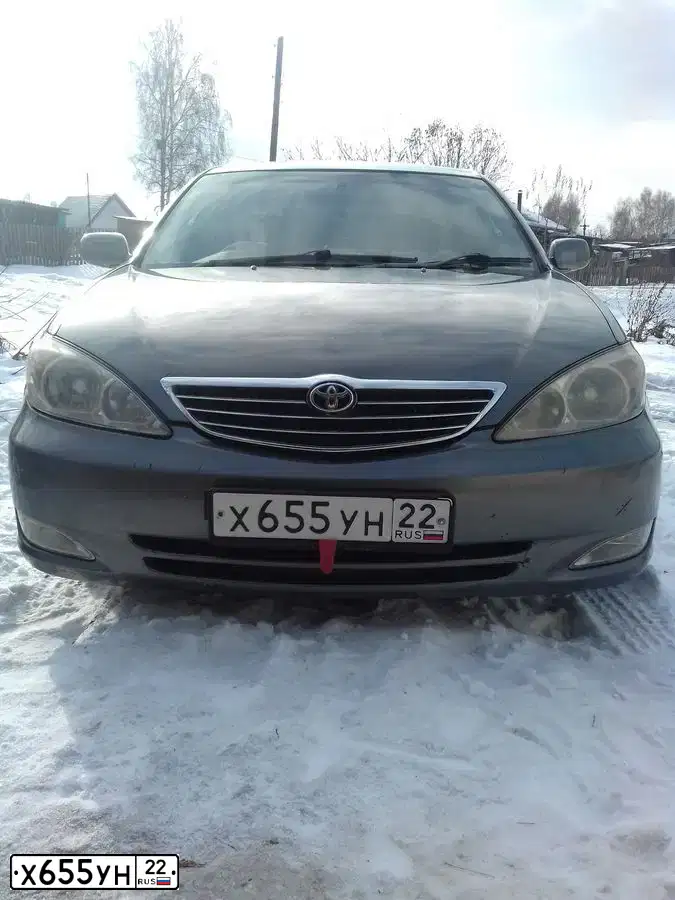 Фото автомобиля TOYOTA CAMRY, 2002 — госномер Е109АТ04. Цвет: СЕРЫЙ