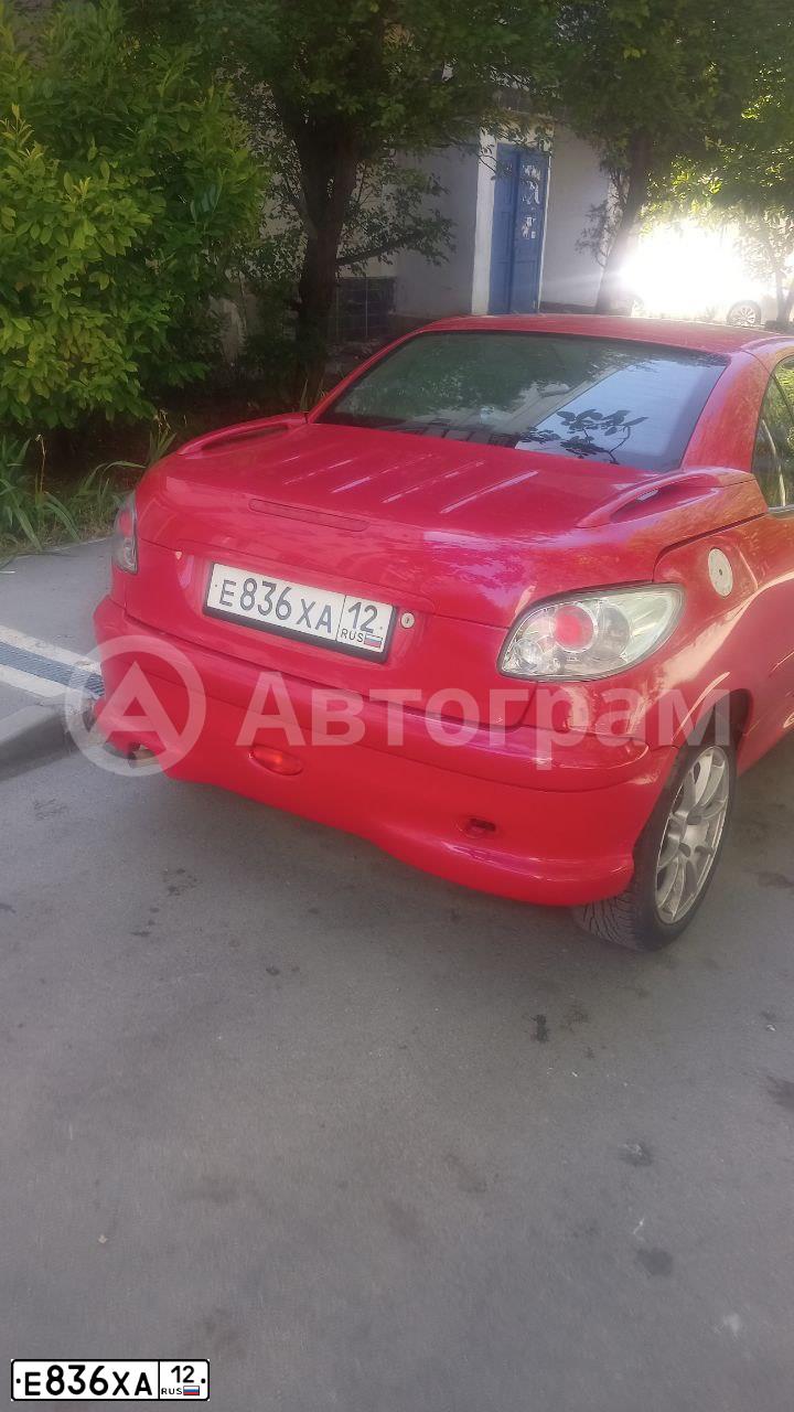 Фото автомобиля PEUGEOT 206, 2004 — госномер В843АХ92. Цвет: Красный