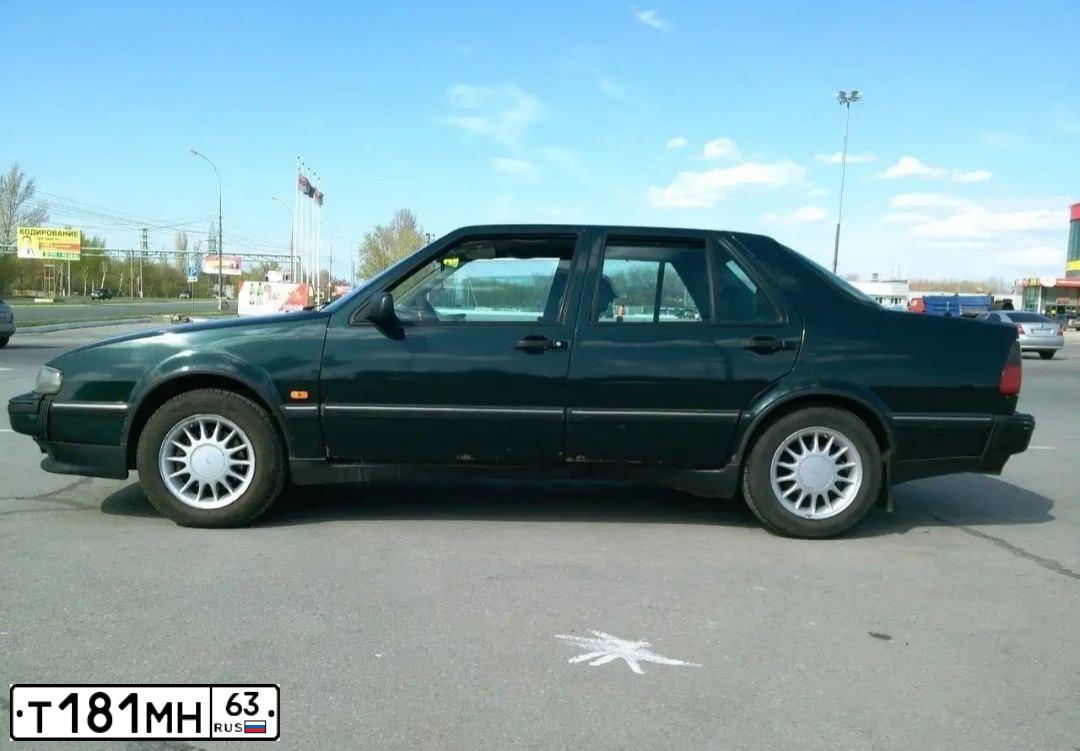 Фото автомобиля SAAB 9000, 1996 — госномер Т181МН63. Цвет: Темно-зеленый