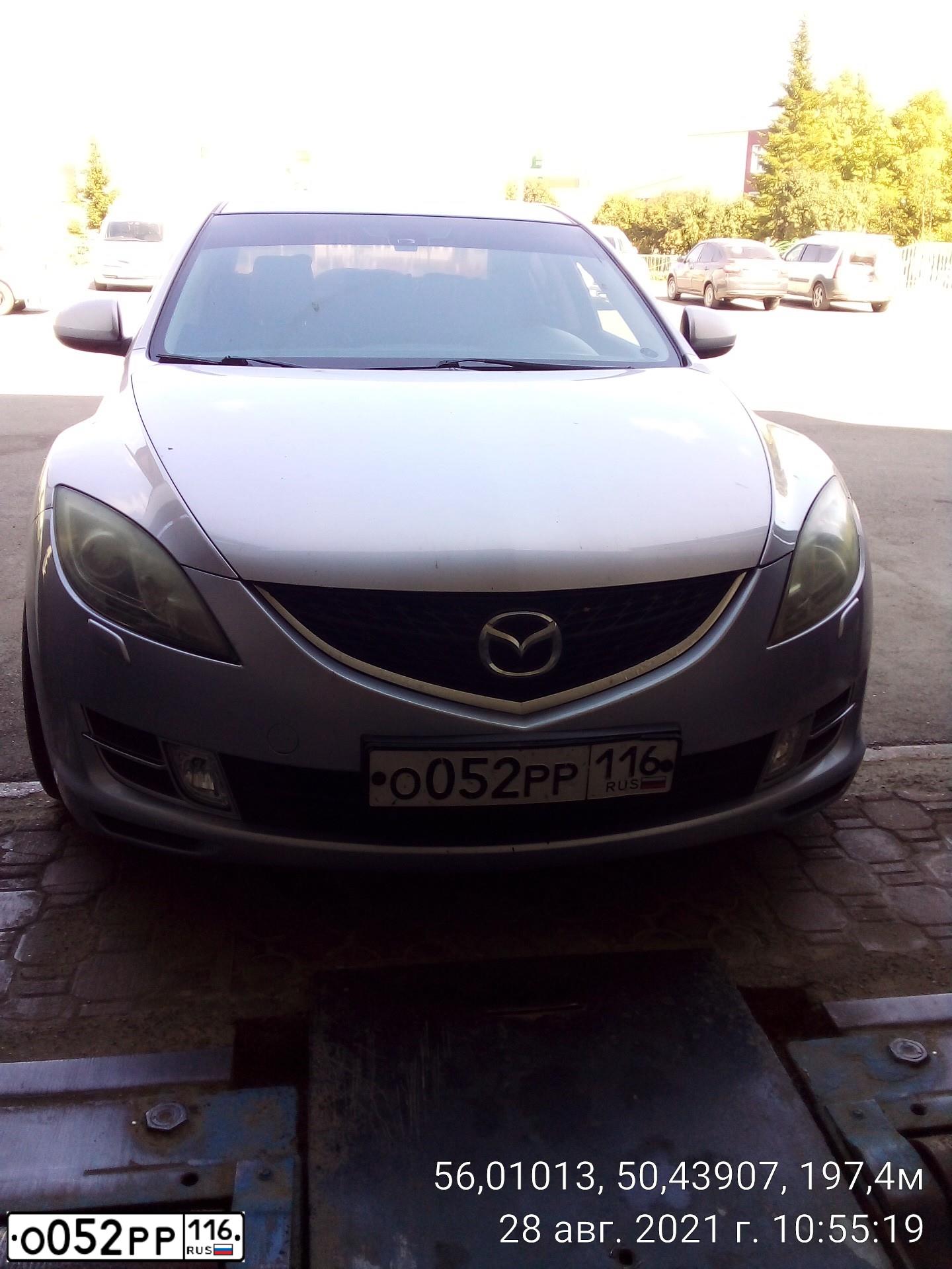 Фото автомобиля MAZDA 6, 2008 — госномер О759АМ716. Цвет: СИРЕНЕВЫЙ
