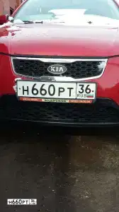 Фото автомобиля KIA RIO, 2009 — госномер О124НК46. Цвет: КРАСНЫЙ