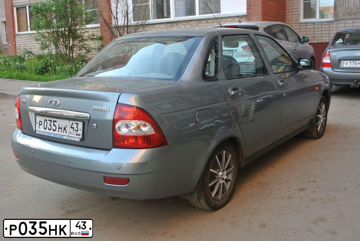 Фото автомобиля LADA 2170 PRIORA, 2010 — госномер М983ОО43. Цвет: СРЕДНЕ СЕРО-ЗЕЛЕНЫЙ МЕТ
