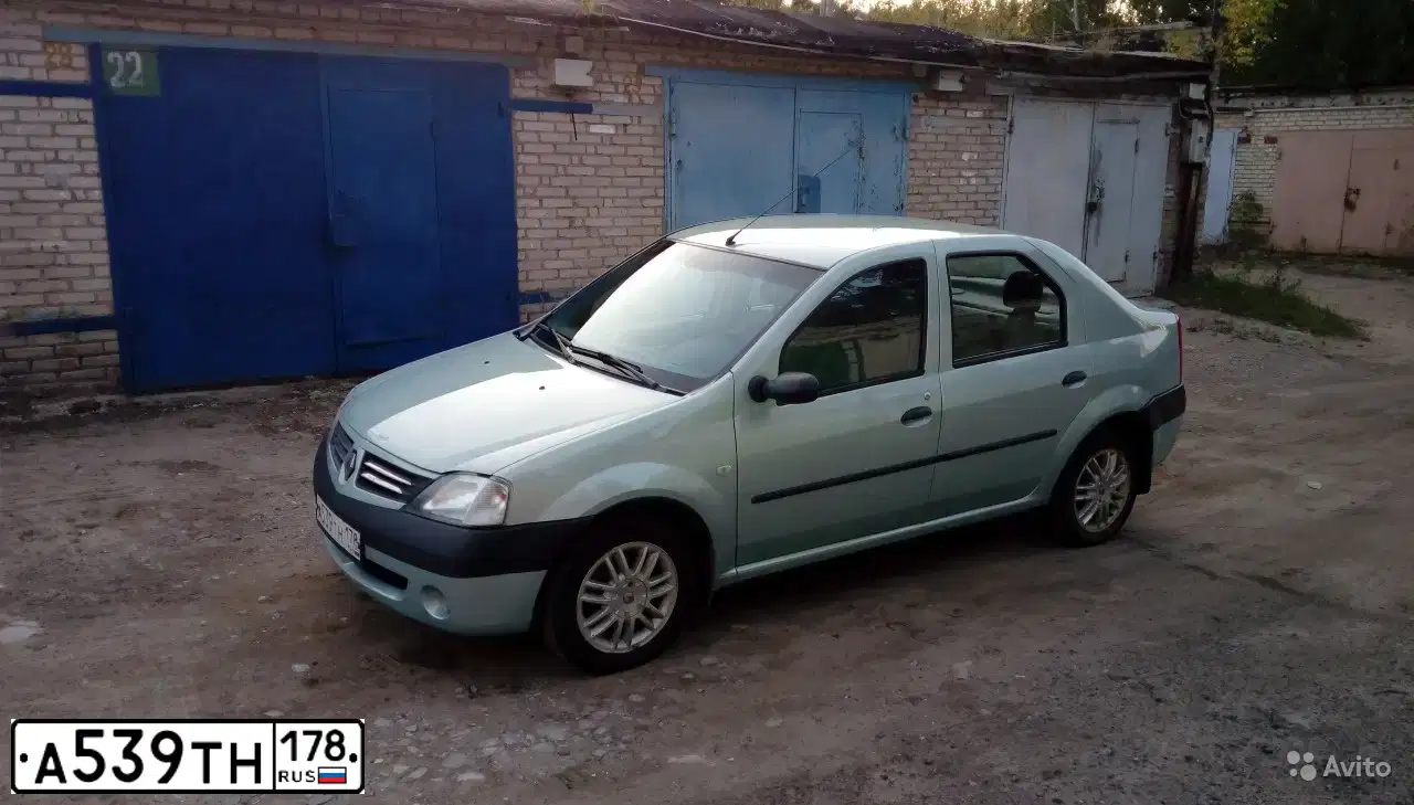 Фото автомобиля RENAULT LOGAN, 2006 — госномер У233АХ71. Цвет: СВЕТЛО-ЗЕЛЕНЫЙ